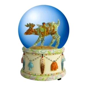 Spirit Visions Deer Musical Water Globe.
